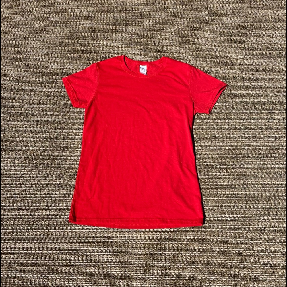 Gildan Heavy Cotton Red Tshirt, ladies M